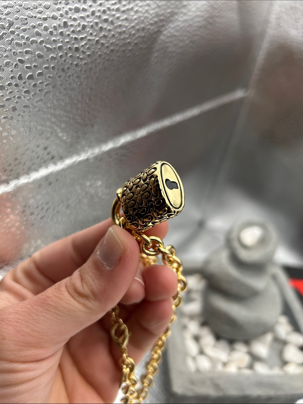 Coach Quilted Padlock Necklace - Picture 7 of 11